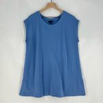 J. Jill Wearever Double Face Center Seam Top Periwinkle Blue Size M Size L Photo 2