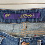 Ed Hardy  Blue Low Rise Skinny Distressed Jeans (30" Waist) 26 Photo 2