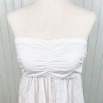 Krass&co Island Ariel Dress White Cotton Strapless Tie Back Beachy Size Medium Photo 4