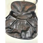 Cole Haan  Leather Flap Shoulder Bag Embroidered‎ Accent Bohemian Womens Purse Photo 9