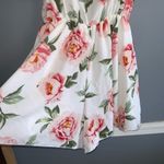 Scobe Chic Feminine Pink Rose Off Shoulder Wide Leg Short Romper Chiffon XL Photo 3