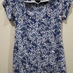 Peck And Peck White And Blue Mini Dress Photo 0