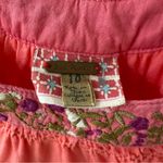 Free People Pink Embroidered Floral Tie Back Tank Top, Size 10 Photo 4