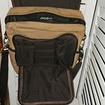 Eddie Bauer  Brown Canvas Backpack with Leather Accents Photo 2