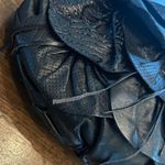 Vintage 1980s Bags By Pinky Genuine Leather Flower Applique Shoulder Bag Purse Black Photo 4