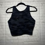 Athleta  A-C Conscious Camo High Neck Cropped Workout Tank Top Built in Bra SZ XL Photo 4