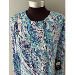 IBKUL Dress Womens XL Cat Cay Navy Seafoam Zip Long Sleeve Crew Icefil UPF 50+ Blue Photo 5