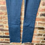 ZARA  Basic Dark Wash Blue Denim Skinny Raw Hem Cut-Off Jeans Women's Size 6 Photo 2