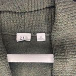 Gap Knit Open Front Cardigan Sweater Sz M Ribbed Dark Green 100% Cotton Photo 2