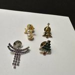 Lot Of 4 Christmas Holiday Brooch Lapel Pins Angel, Tree, Snowman 1 Avon Photo 4