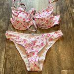 SheIn  Pink Floral Bikini Size Medium Photo 0