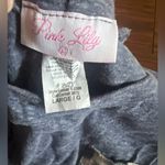 Pink Lily Women’s  Heather shirt with leopard pocket Photo 1