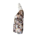 CAbi  Womens Blouse Size S Multi Color Abstract Print Flutter Sleeve Artsy Bohemi Photo 1