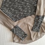 Elodie Long Sleeve Boho Distressed Thermal Waffle-Knit Cuff Details Small Winter Shirt Photo 1