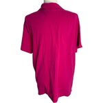 Catherines  Short Sleeve Polo Shirt 14 Pink Buttons Collared Stretch Knit Photo 3