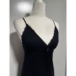 Old Navy  Intimates Black Lace Trim V Neck Cami Slip Dress Size Medium Photo 1