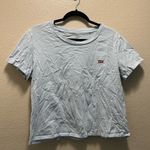 Levi's Levi’s Baby Blue Short Sleeve Crop Top Casual T-Shirt Size Medium Photo 2