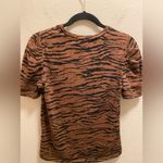 Pam & Gela  Tiger Puff-Sleeve Tee Size Medium Photo 9