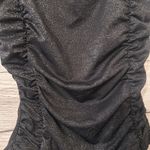 Cupshe  Black Shimmer Ruched Swimsuit Photo 1