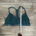 Calvin Klein Calvin Klein Motive Cotton Lightly Lined Bralette Bra Women's M Emerald Green Photo 2