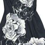 Vince Camuto Black Floral Scuba Fit and Flare Sheath Dress Zipper Back Size 4 Photo 4