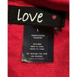 Love Brand Women's Size Medium Foil Print M Quilted Sweatshirt Red NEW Photo 2