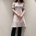 SNIDEL Floral Printed Button‎ Down Midi Dress Gray Size 4 Photo 1