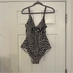 Loft Black and White Checkered Gingham Swimsuit Photo 1