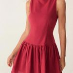 Rihoas Red Boat Neck Sleeveless Mini Dress Size M Photo 0