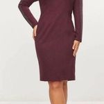 Lane Bryant Ponte Sheath Dress Long Sleeve, Burgundy Plus Size 16 New w/o Tag Photo 0