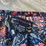 American Eagle  Romper Blue Red Floral Medium Viscose Pockets Vacation Photo 7