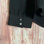 Lands' End The Outfitters By  Black Ruffle Front Blouse Photo 9