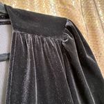 ZARA  Deep Black Velvet Wrap Front Tie Back Long Sleeve Bouse Medium Photo 3