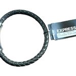 EXPRESS  Silver Clasp Black Braided Bracelet Photo 0