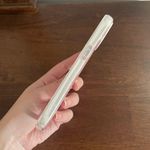 Red Lips Kiss Print White Border iPhone 14 Case Photo 2