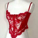 Vintage Red Lace Corset Size M Photo 2