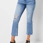 a.n.a . High Rise Cropped Flare Jeans in Medium Cosmic Blue Size 14 NWT Photo 0