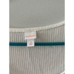 Colsie Top Women's Medium White Cropped Ribbed Hipster Grunge Basic Scoop Neck Photo 1