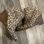 Sole Society  Patsy Leopard Print Leather Side Zip Wedge Ankle Booties size 8 Photo 3