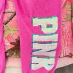PINK - Victoria's Secret y2k vintage victoria’s secret PINK hot pink heart sequin letter sweatpants  Photo 5
