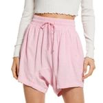 Free People Need to Escape Linen Blend Shorts in Petals Pink Drawstring Size XS Photo 0