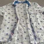 Victoria's Secret VICTORIA’S SECRET light blue patterned button down sleep shirt size medium Photo 5