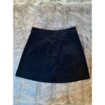 Madewell Metropolis Snap Jean Skirt in Rawley Black Photo 2