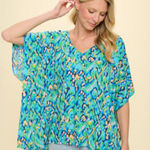 Hudson Gray  The Sweet Santi Top in Tribal Blue‎ Photo 0