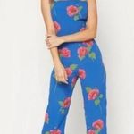 Flynn Skye Floral Cutout Sleeveless Rosalie Blue Pink Jumpsuit size Small Photo 0