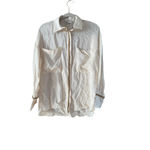 ZARA  Beige Viscose Button Down Shirt with Gold Chain XS Photo 8