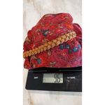 Ralph Lauren Bright Merlot Red Floral Braided Belt Stretch Jersey Dress,PXS $155 Photo 9