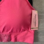 Juicy Couture NWT Logo 2 Piece Hot Pink & Black Sports Bra Set Photo 1