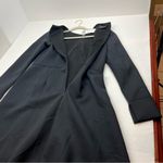 Akris  Zip Front Asymmetric Midi‎ Dress Neoprene Womens Size US 10 Black Goth NEW Photo 12