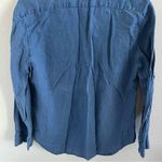 Tommy Bahama 100% Linen Blue Collar Front Button Top Shirt Small Photo 4